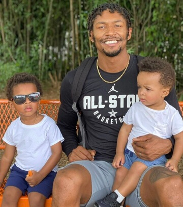 Braylon Elias Beal with his father Bradley Beal and brother Bradly Emmanuel Beal II